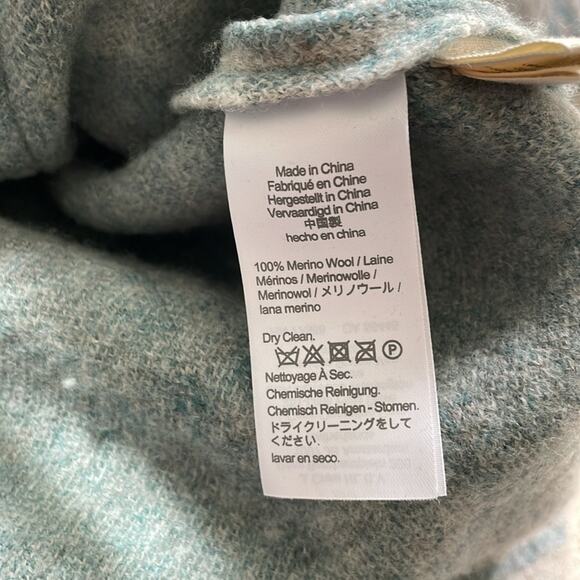 Madewell Boiled Wool Shirt-Jacket in Plaid Heather Lagoon - Picture 14 of 16